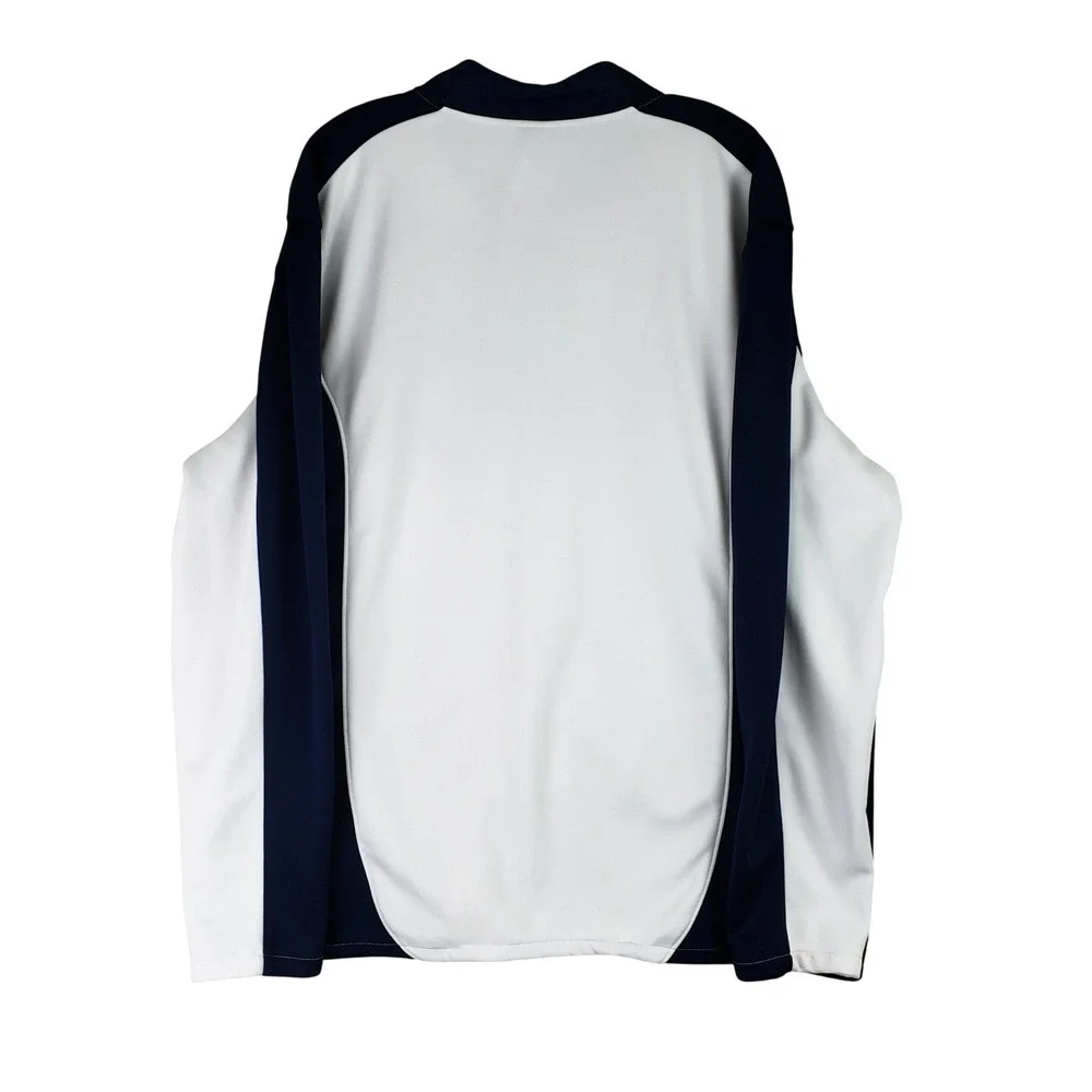 East Texas Baptist University ETBU Jordan Track Jacket Mens XL White Navy NCAA